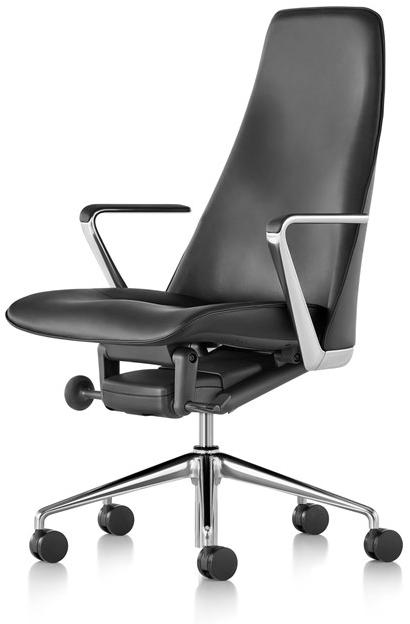 Herman Miller Поворотное кожаное кресло руководителя с высокой спинкой Taper sun-id-1437969 - Вид №1