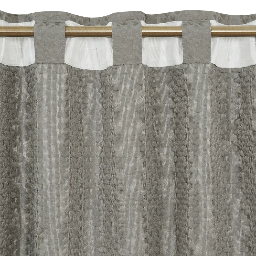 Штора на ленте со скрытыми петлями Inspire Kerms 200x280 см цвет серо-коричневый 83367765 STLM-2191792  - Вид №4