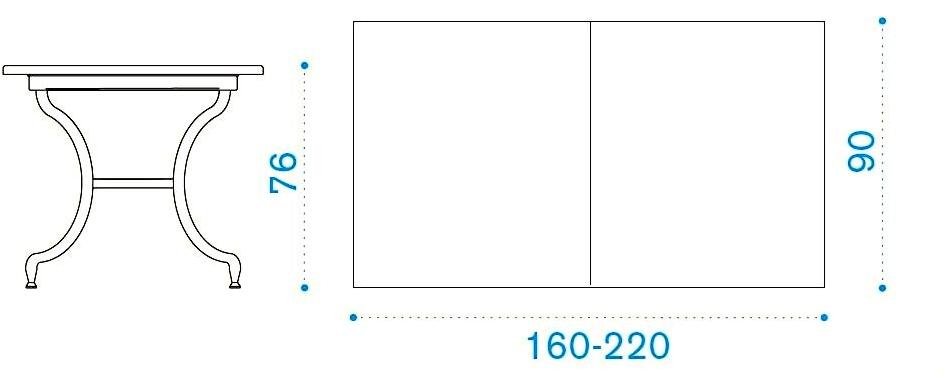 Ethimo Прямоугольный садовый стол из стали Elisir sun-id-1378096 - Вид №4