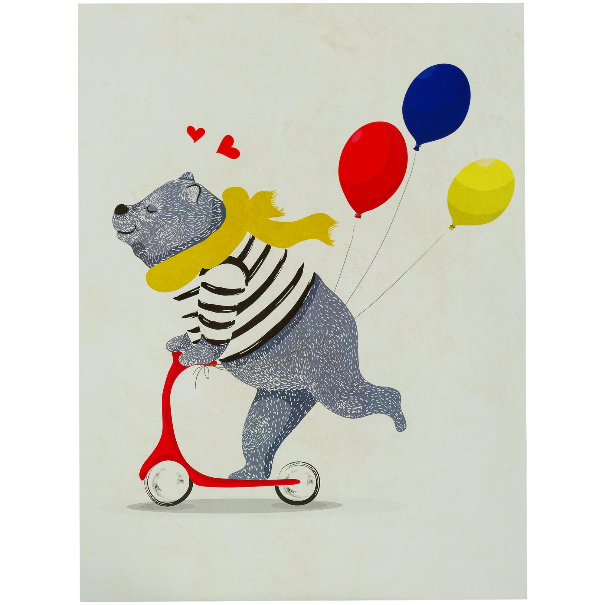 82206327 Декопанно «Мишка на самокате», 30x40 см Santreyd 