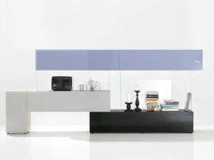 Lago Самонесущая стена из лакированного дерева и стекла Air