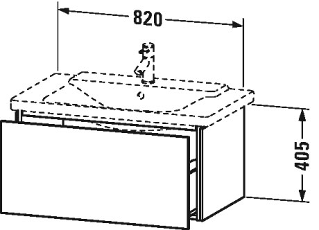 LC614705252 L-Cube Тумбочка подвесная Европейский дуб, декор Duravit - Вид №1
