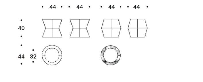 Круглый стул из полиэфирной веревки Saba Italia ARCH-00098628