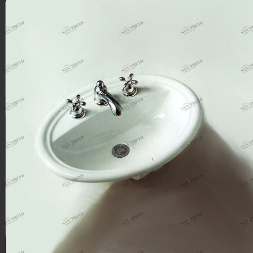 8023 Накладная раковина под столешницу  овальная Scarabeo Ceramiche 