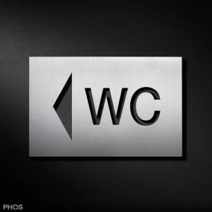 BS0103 Знак пиктограммы wc, стрелка влево PHOS
