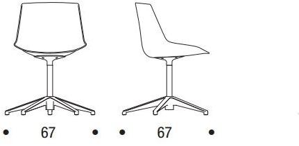 MDF Italia Мягкое вращающееся кресло с 5 спицами Flow sun-id-1420656 - Вид №2