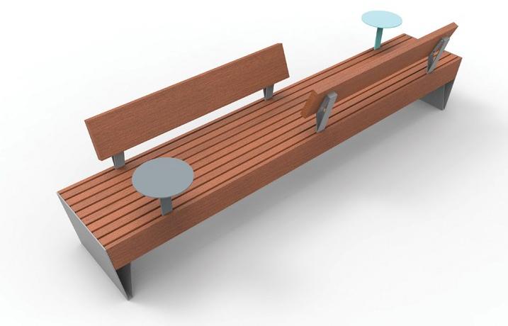 mmcité1 Скамья со встроенным освещением со спинкой Blocq sun-id-1514137 - Вид №4