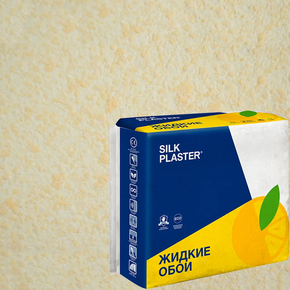 82736064 Жидкие обои Silk Plaster Absolute А202 0.743 кг цвет светло-желтый STLM-0035089