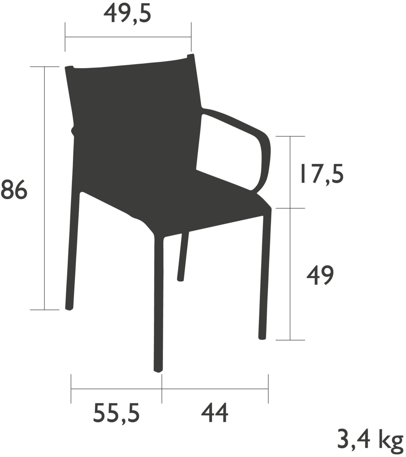 Fermob Садовое кресло Batyline® с подлокотниками Cadiz 8702 - Вид №3