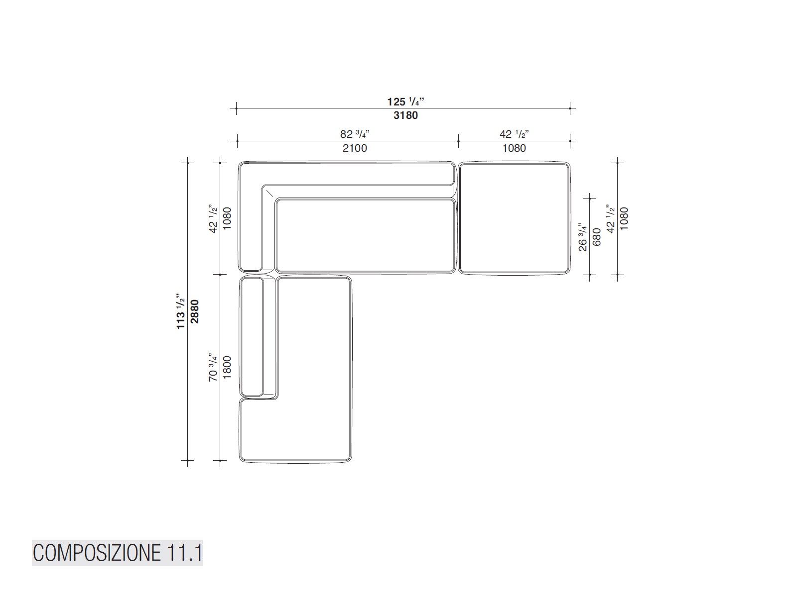 Секционный диван из ткани Lema CLOUD ARCH-00034290 - Вид №29