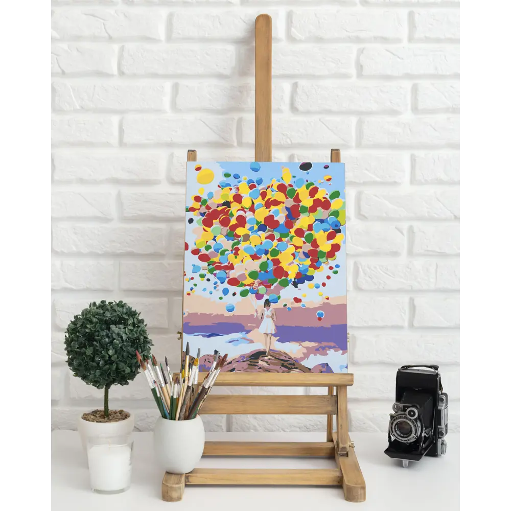 Картина по номерам Девушка с шарами 40х50 см FBRUSH STLM-2120559 - Вид №2