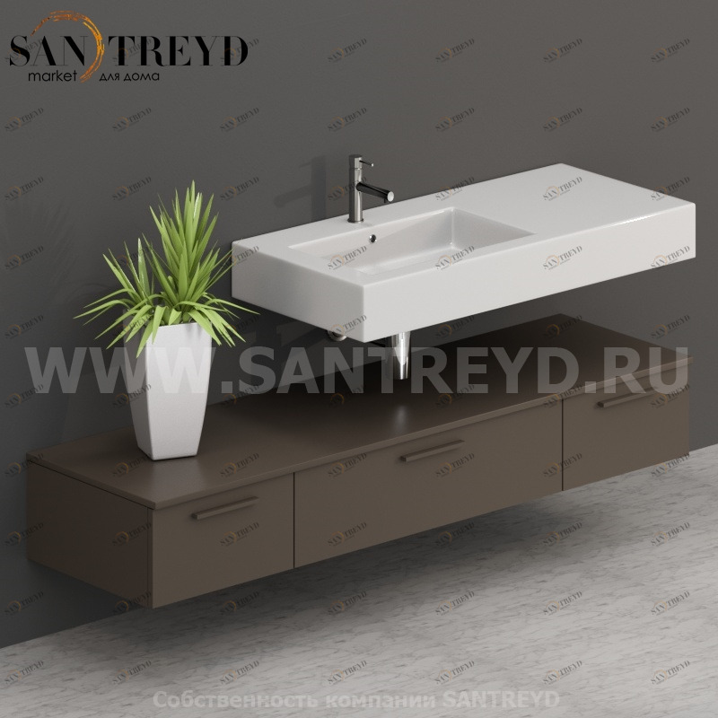 T18052CS2 Столешницы для использования в сочетании с тумбами и открытыми тумбами 180 см коричневая Globo ARREDO WOOD Италия Ceramica Globo