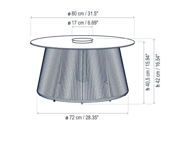 Светлый садовый столик In Stock Bover ARCH-00015842 - Вид №2