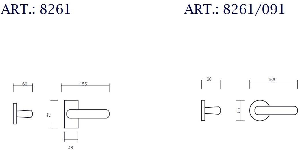 Pasini Ручка из латуни на розетке Ramses 8261 - Вид №3
