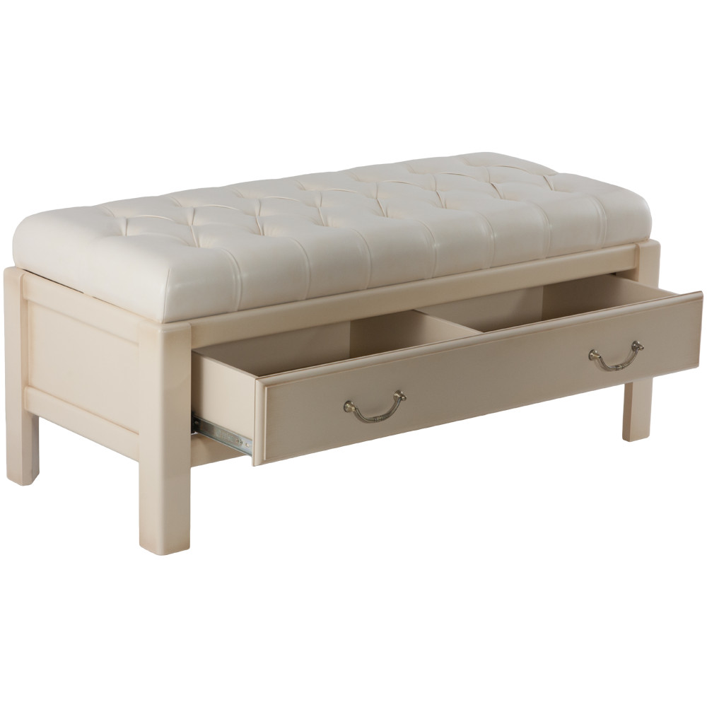 18027 Банкетка Лотос 3 Айвори Молочный BOGACHO 4627138156599 - Вид №1