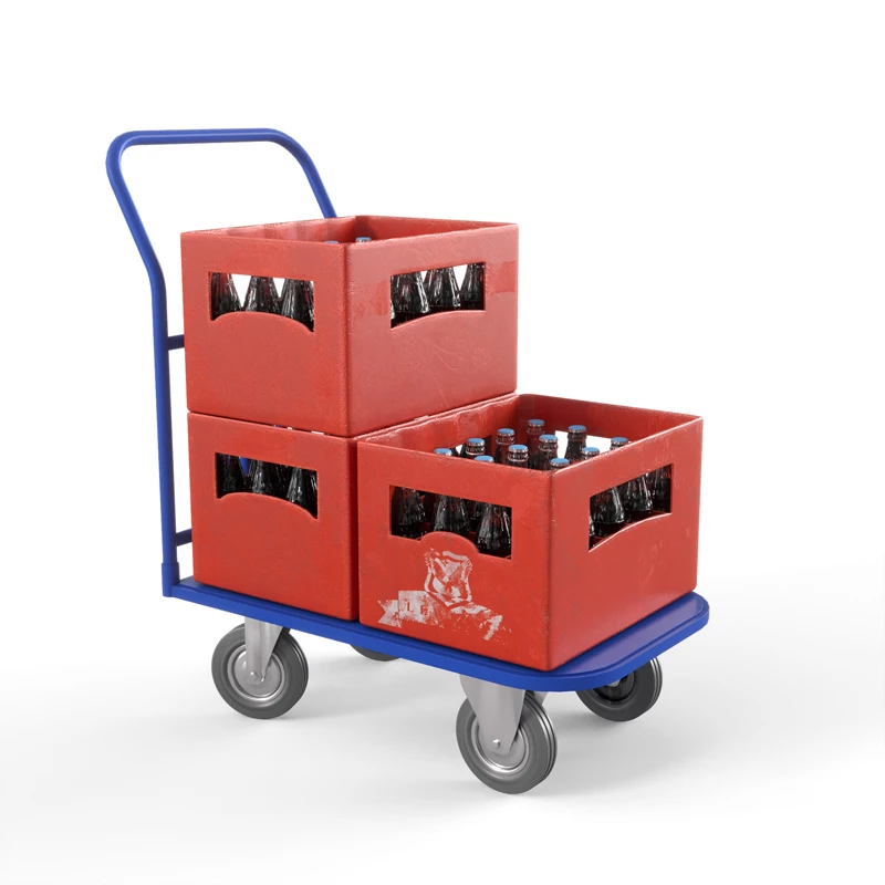 Тележка платформенная ТПТ (г/п 500 кг, 900x600 мм, колеса серая резина 200 мм) Верстакофф 65-8876