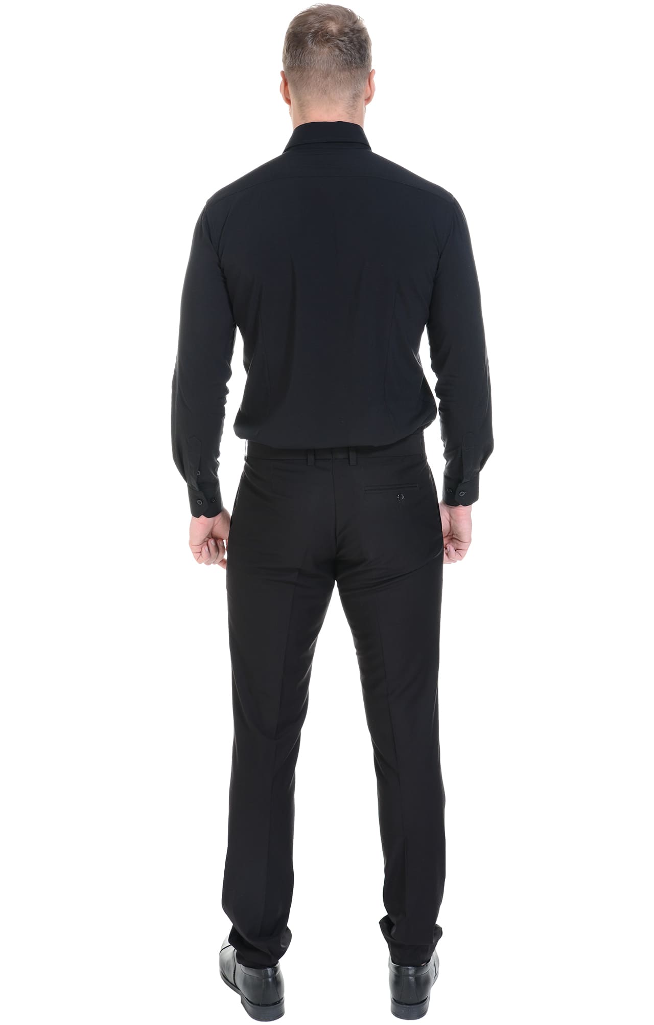 5030111 Рубашка мужская  black El-Risto  Корпоративная одежда  размер 45/182-188  - Вид №7