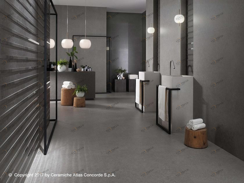 Atlas Concorde Белая плитка для стен с эффектом бетона Kone sun-id-1443523