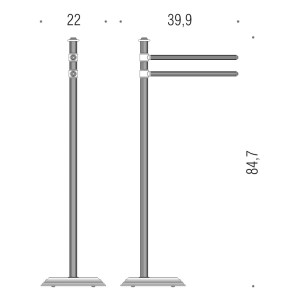 Держатель для полотенец из хромированной латуни