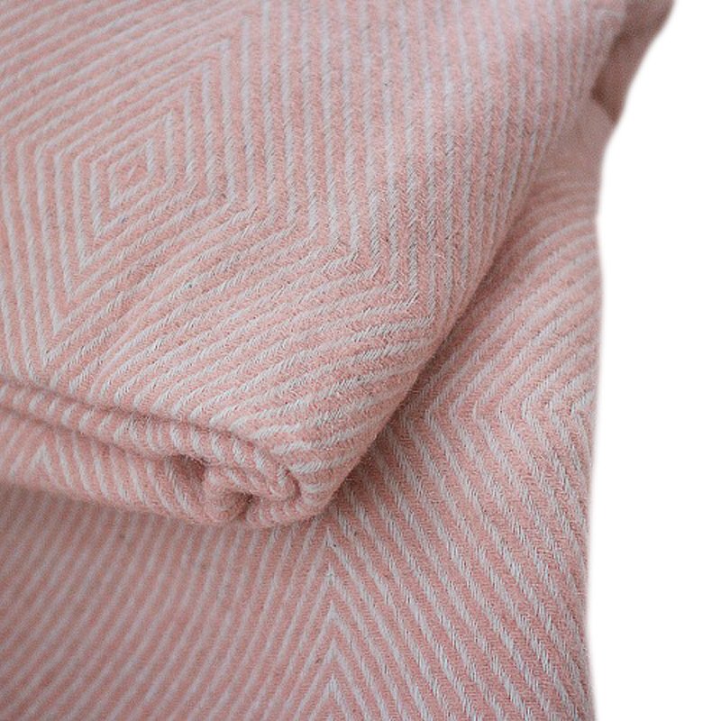 Розовый шерстяной плед HAPPY STATION ДИЗАЙНЕРСКИЕ, ОДНОТОННЫЕ 009096 Розовый  - Вид №2