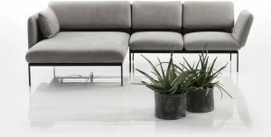 brühl 3-местный мягкий диван из ткани с шезлонгом Roro