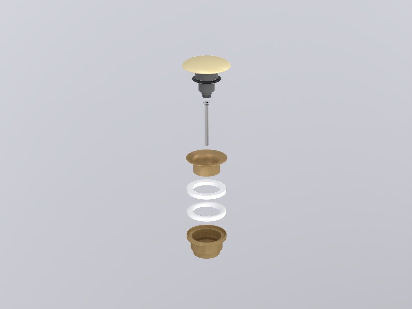 PIL01BR-CN Универсальный донный клапан click/clack бронза с керамической крышкой cielo Запасные части и аксессуары Ceramica Cielo