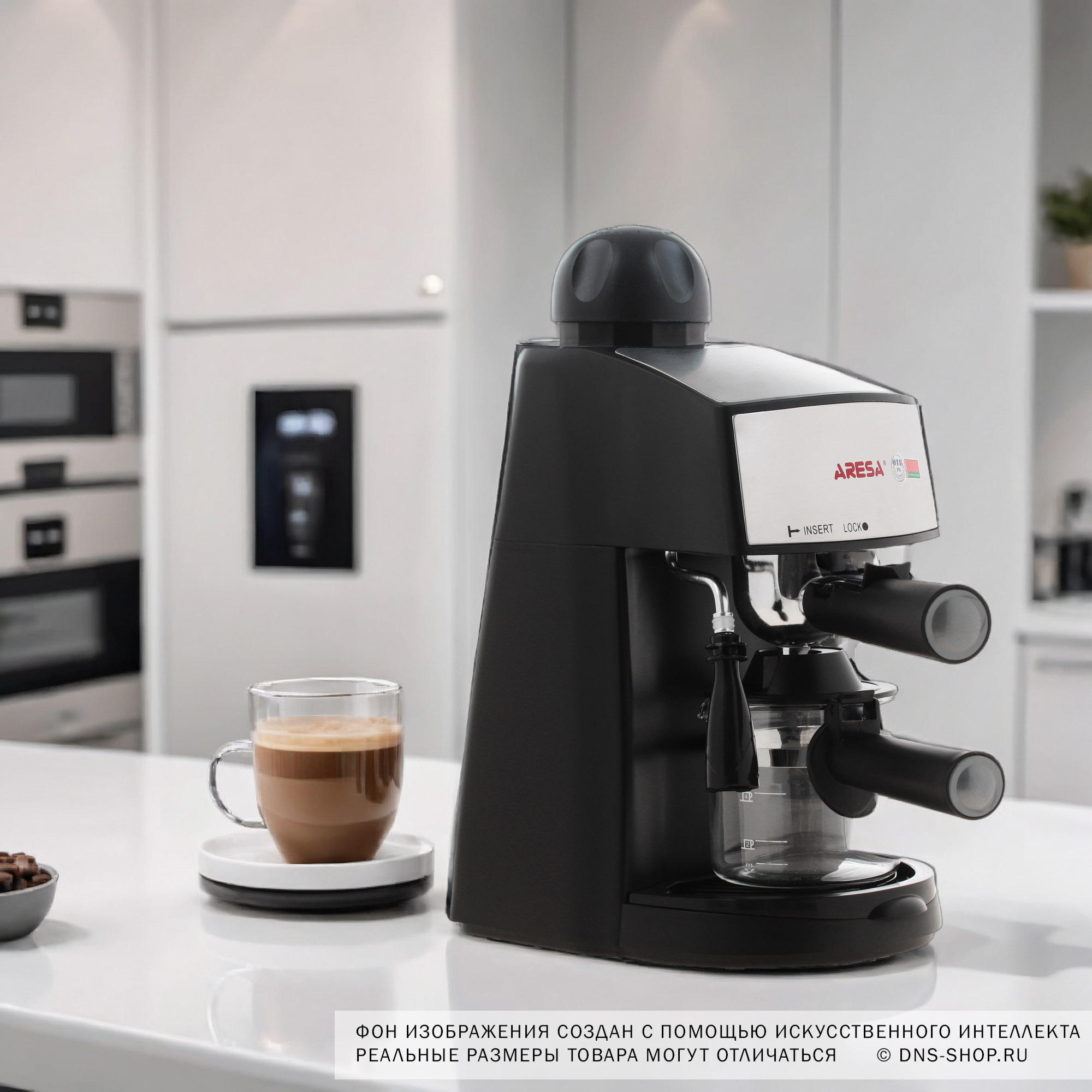 1085143 Кофеварка рожковая Aresa AR-1601 черный STDN-0093429 - Вид №9