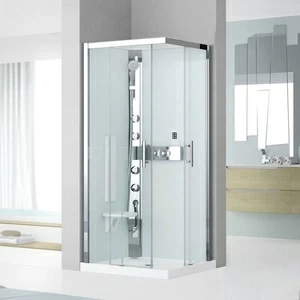 Душевая кабина термостатическая 90x90 GLAX 3 A90 HYDROMASSAGE Novellini GLAX 3 с высоким душевым поддоном