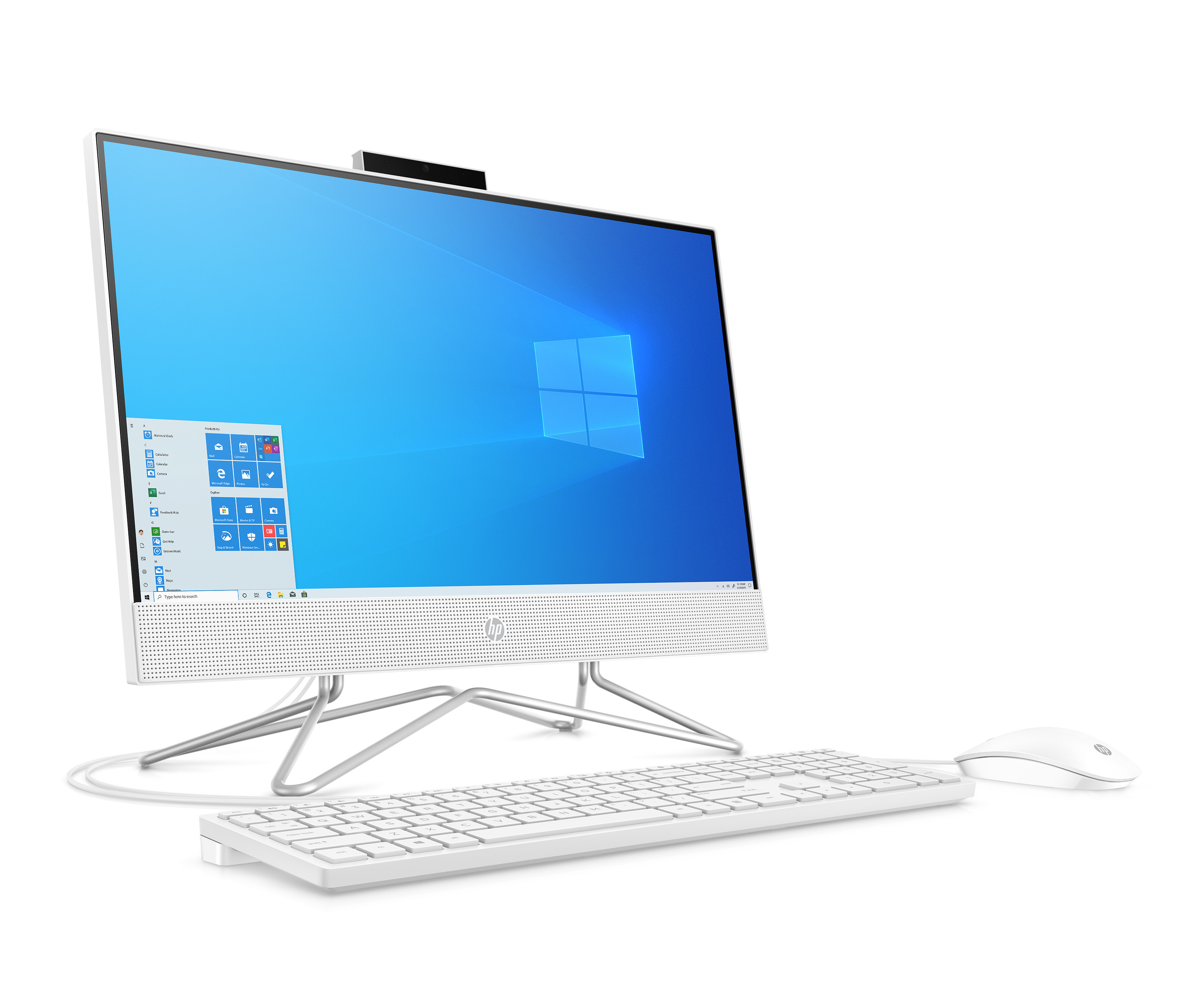 9US07EA#ACB 205 g4 aio 21,5" nt 21.5"(1920x1080 (матовый))/amd athlon silver 3050u(2.3ghz)/8192mb/256pcissdgb/dvdrw/wifi/war 1y/w10pro + snow white HP Santreyd  - Вид №2
