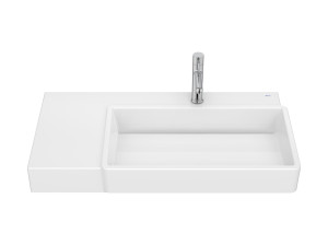 Фарфоровая прямоугольная подвесная раковина