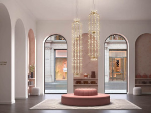 Стеклянный светодиодный подвесной светильник