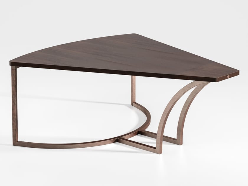 Низкий стол из металла и дерева CPRN HOMOOD Blue Moon ARCH-00023680