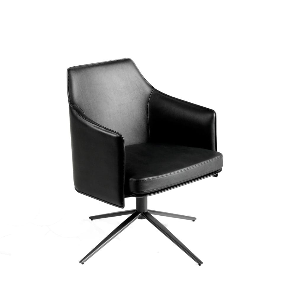 067158 Поворотное кресло кожзам SF779 черное Angel Cerda  - Вид №4