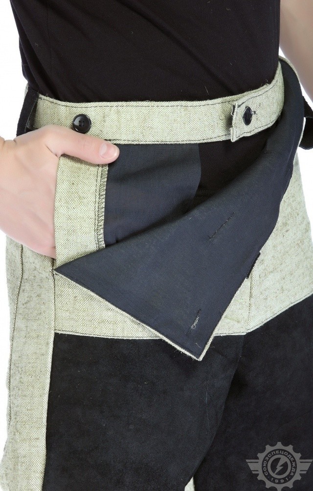 66277 Костюм брезентовый сварщика комбинированный cпилком  Одежда для сварщиков  размер 56-58/170-176 Спецодежда  - Вид №13