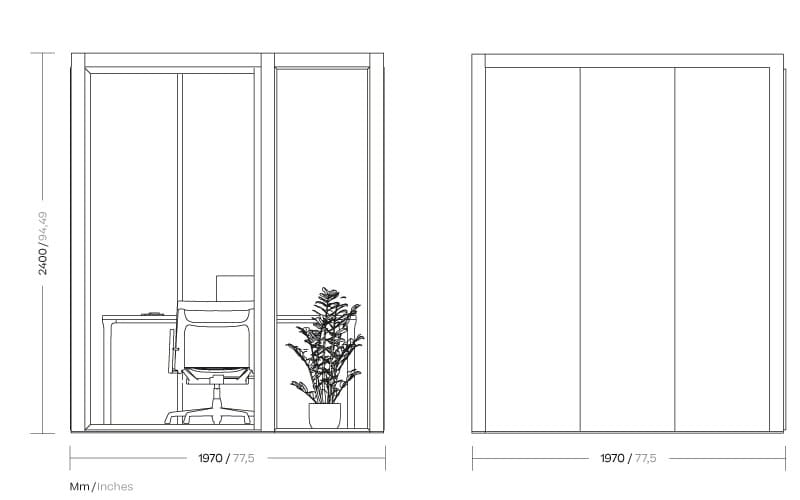 Акустическая офисная кабина со встроенным освещением Kettal Pavilion O ARCH-00035242 - Вид №21