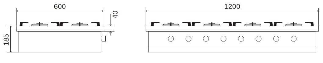 Газовая плита из нержавеющей стали Ilve Professional Plus ARCH-00083511 - Вид №2
