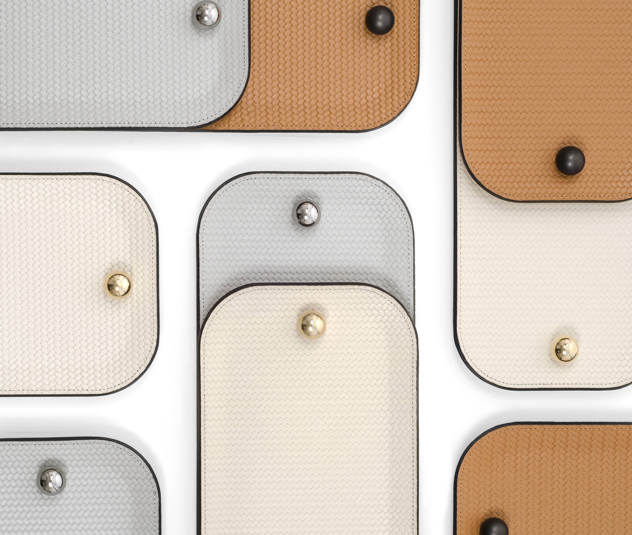 Олимпия Поднос - 25X15 см/металл-хром/зернистая кожа_кремовый Pinetti 00.1630.029.027 - Вид №6