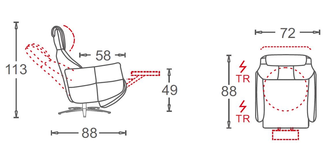 Кожаное вращающееся кресло с электрическим движением CAMPO DE' FIORI AURORA ARCH-00004993 - Вид №6