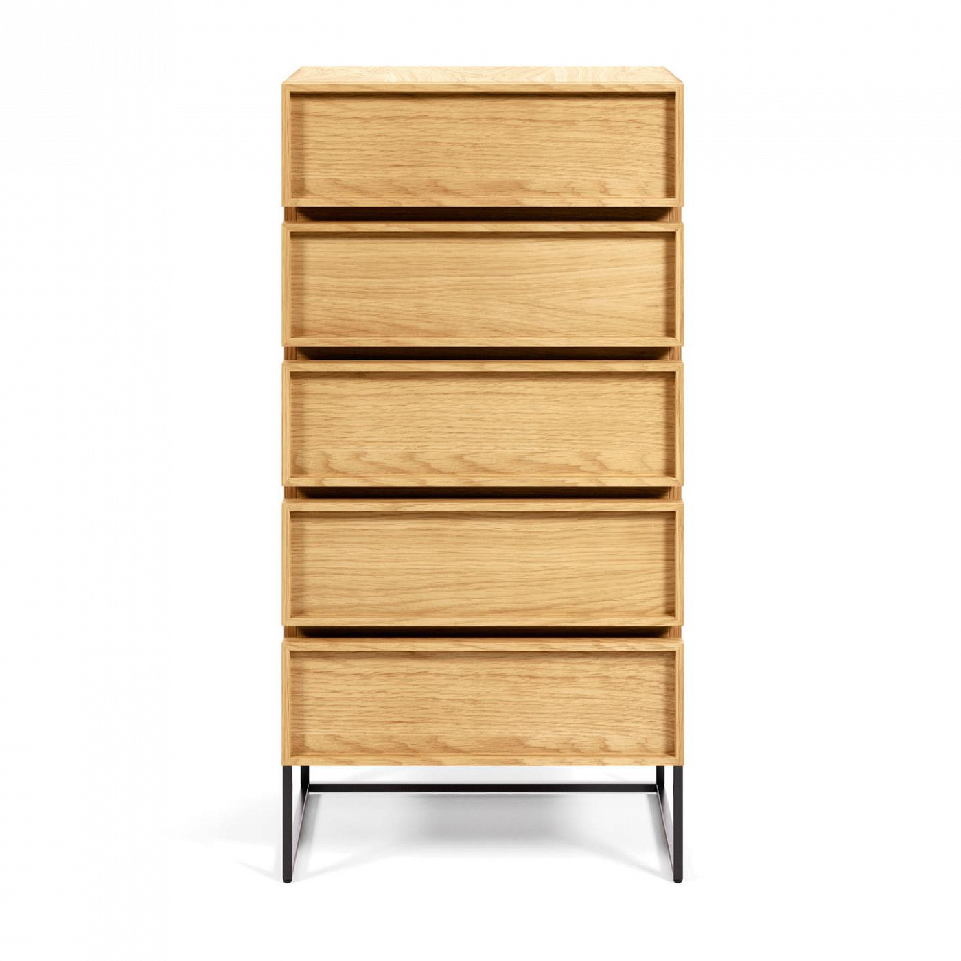 101833 Комод с дубовым шпоном и стальной рамой 60 x 120 см La Forma Taiana  - Вид №2