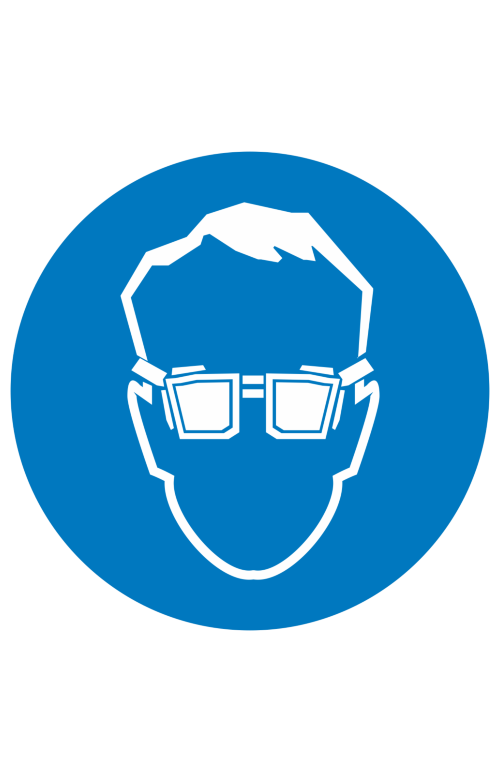 68183 Знак "Работать в защитных очках"  Предписывающие знаки размер 150 х 150 мм Спецодежда 