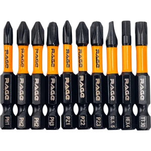 Профессиональный набор ударных бит RAGE 554195 с магнитным держателем 89420846