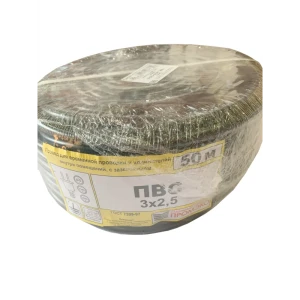 Провод Промэко ПВС 3x2.5 50 м ГОСТ цвет черный 82912140 STLM-2039073