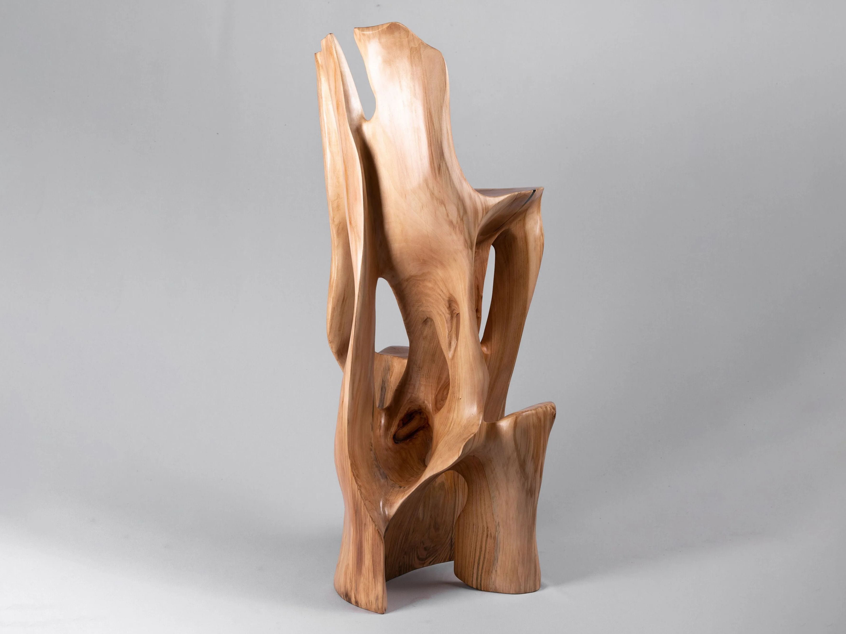 Высокий деревянный стул со спинкой Logniture Makha ARCH-00032012