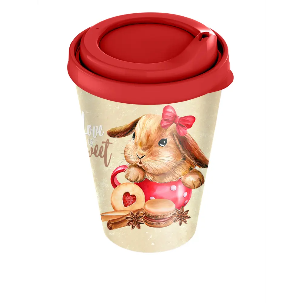 Стакан с крышкой 420 мл пластик PLAST TEAM STLM-2002220