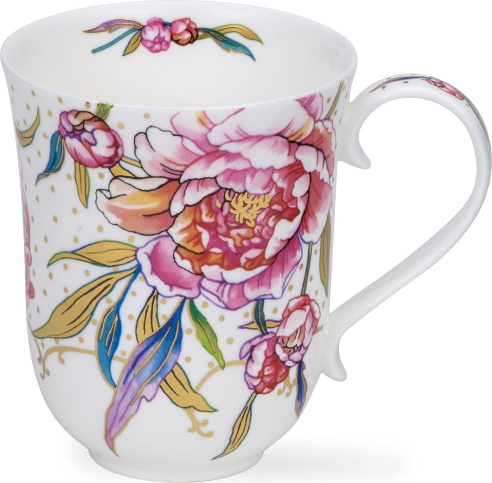 10649765 Dunoon Кружка Dunoon "Милан.Розовый пион.Бремор" 330мл Фарфор костяной 