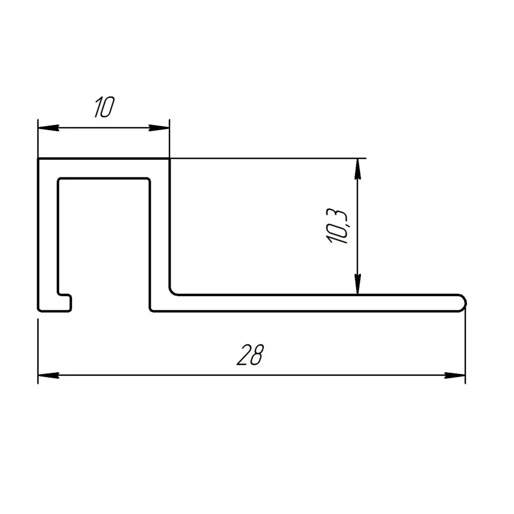 Алюминиевый окантовочный профиль ALPROFI для идеальных стыков 18186430 STLM-0009902 - Вид №2