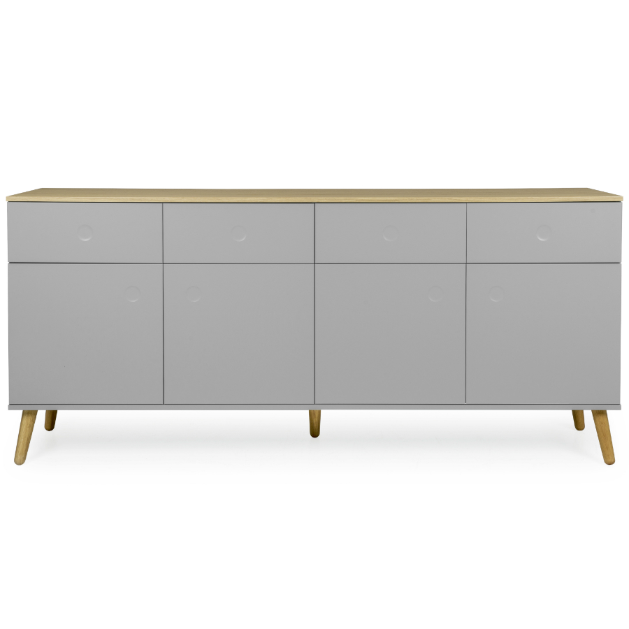 Сервант Tenzo Dot, 86х192х43 см, дуб, серый 1678612 - Вид №3