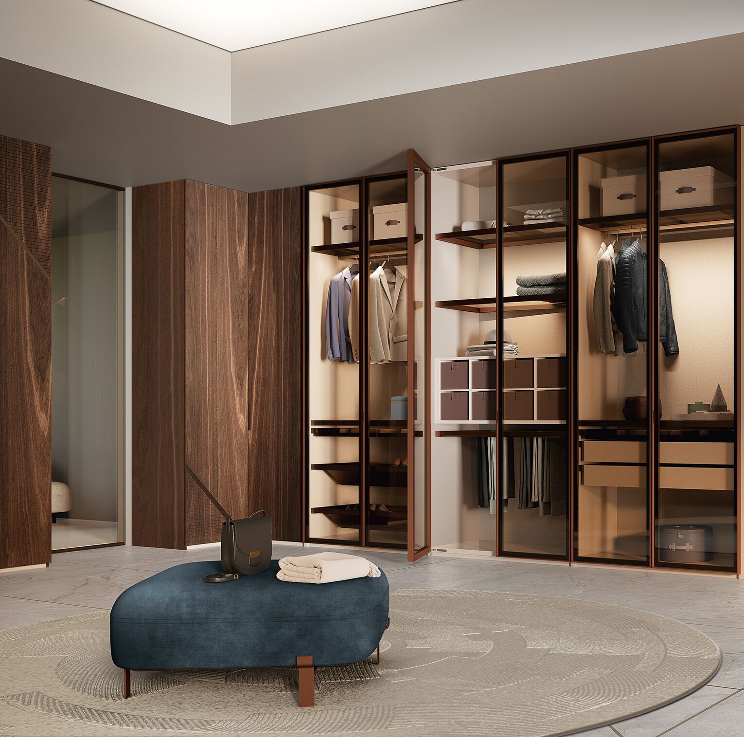 Кожаный квадратный пуф Bizzotto Italia Нара ARCH-00040368 - Вид №3