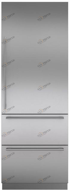 Sub-Zero Комбинированный встраиваемый холодильник из нержавеющей стали класса а + Designer Icbit-30ciid 