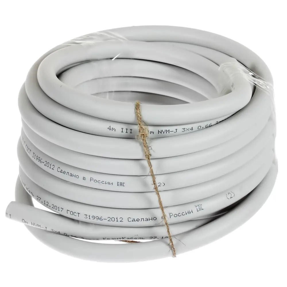Кабель Камит NYM 3x4 10 м ГОСТ цвет серый STLM-2198242 - Вид №1